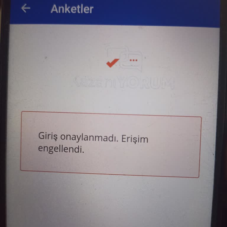 LCW Uygulamasında Anket Erişim Sorunu