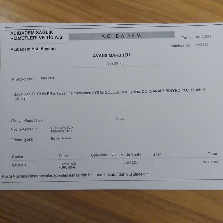 Acıbadem Hastanesi Ücret İadesi Sorunu Ve İlgisizlik