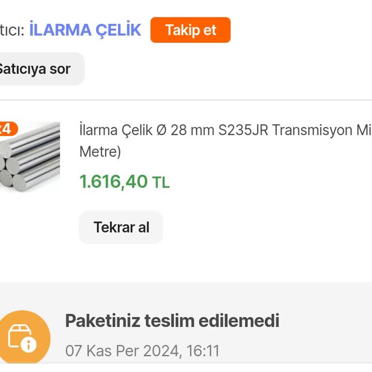 Teslim Edilemeyen Siparişin Acil Çözüm Bekleyen Sorunu