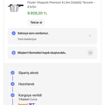 Hepsiburada'dan Sipariş Verilen Ürün Teslim Edilmiyor
