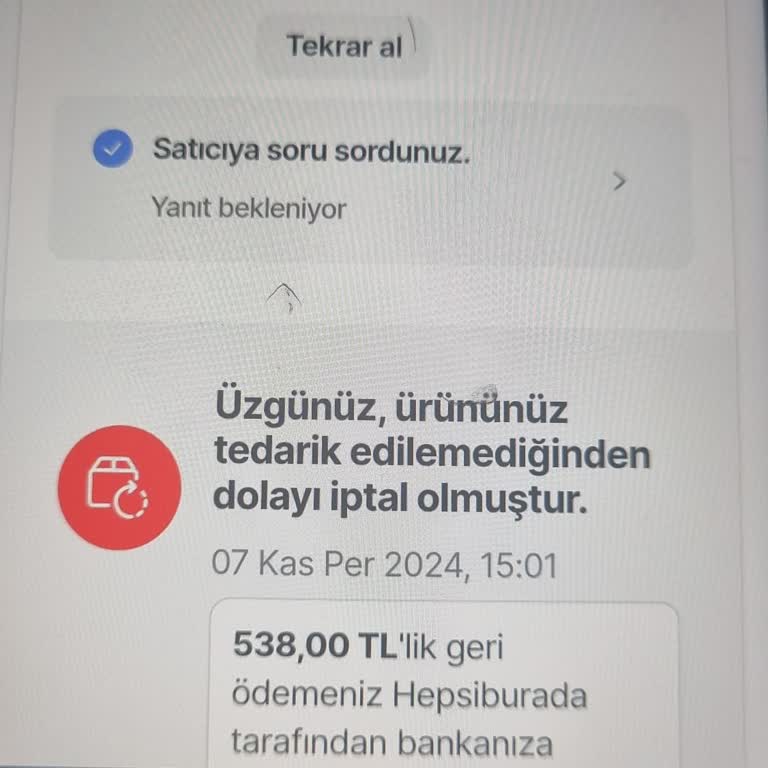 Sipariş İptali Ve Fatura Kesimi Sorunu