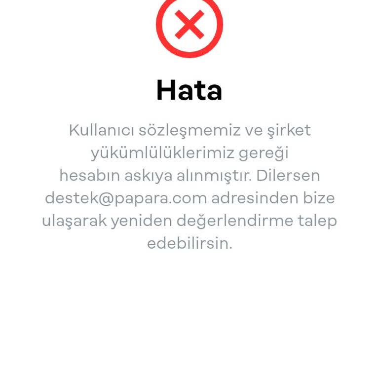 Papara Yanlış Yüz Tarama Nedeniyle Hesap Askıya Alındı, Kartlar Kullanılamıyor