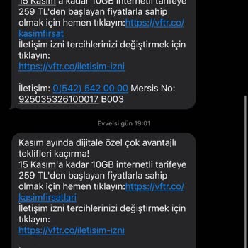 Vodafone'un Bitmeyen SMS Israrı