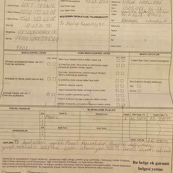 Samsung TV Panel Arızası Ve Yüksek Değişim Ücreti Mağduriyeti