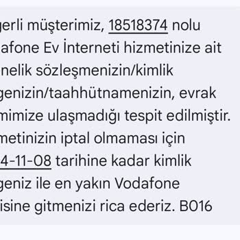 Vodafone Net İle Evrak Karmaşası Ve Çözüm Bulamama