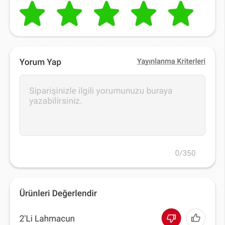 Trendyol GO'da Puanlama Sorunu Ve Uygulama Hatası