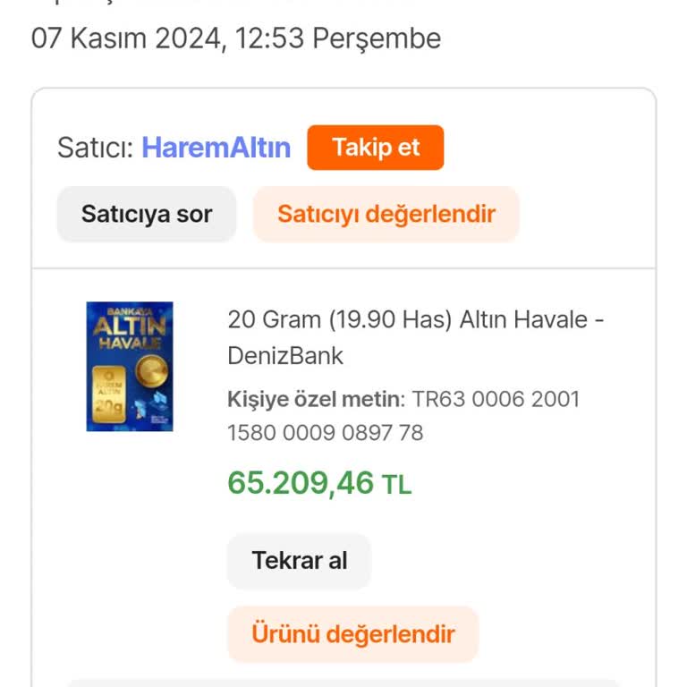 Hepsiburada'dan Altın Siparişi Sorunu