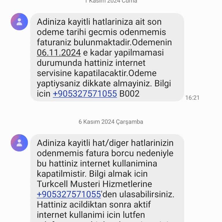 Cezaevindeki Annemin Faturaları Ve Hattımın Sınırlandırılması
