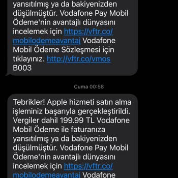 Vodafone Mobil Ödeme Sorunu Ve İletişimsizlik