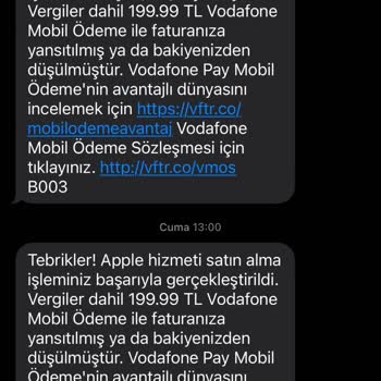 Vodafone Mobil Ödeme Sorunu Ve İletişimsizlik