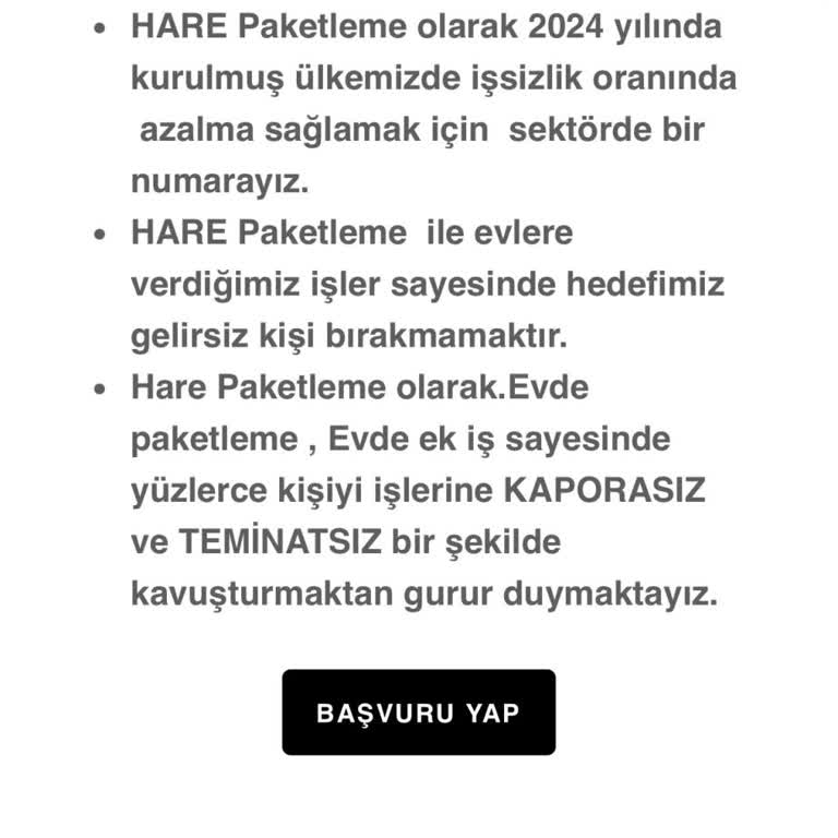 Evde Paketleme İşi Başvurumda Kişisel Bilgilerimin Güvenliği Tehlikede