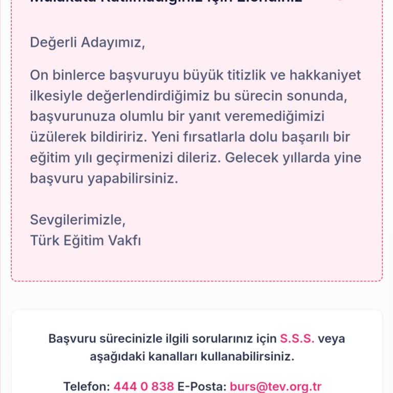 Türk Eğitim Vakfı Mülakat Sürecindeki Yanlışlıklar Ve Mağduriyet!