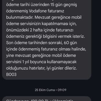 Vodafone Pay İle Çözülemeyen Borç Ve Gecikme Ücreti Sorunu
