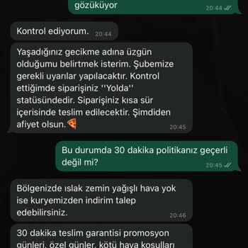 Domino's Kağıthane Şubesi: Geç Teslimat Ve İletişimsizlik