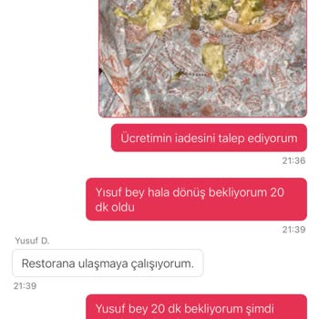 Yemeksepeti'nde Çözüm Bulunamayan Sipariş Sorunu