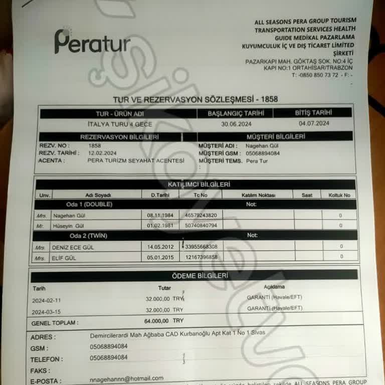 Pera Tur'dan İptal Edilen Tur Ve 8 Aylık İade Bekleyişi