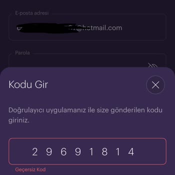 Doğrulama Kodu Sorunu Nedeniyle Hesaba Erişim Sağlanamıyor