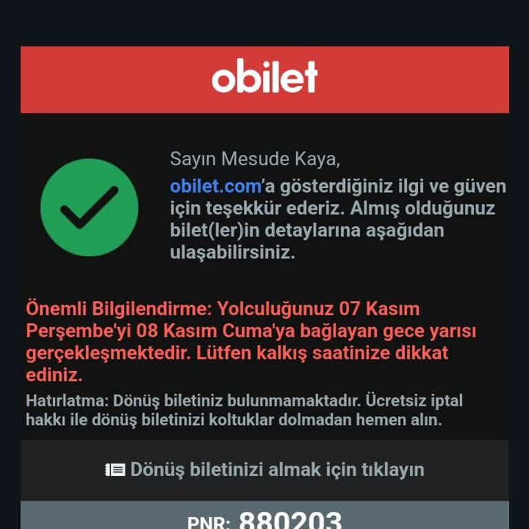 Son Dakika Bilet İptali Mağduriyeti