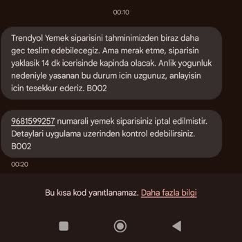 Trendyol Yemek Teslimatında Hayal Kırıklığı