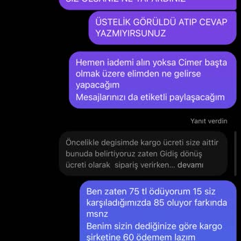 Yanlış Beden Ve İade Sorunu: Müşteri Memnuniyetsizliği