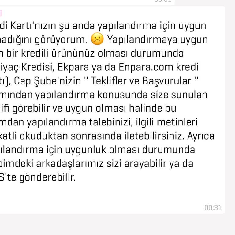 Enpara Kredi Kartı Yapılandırma Sorunu Ve Yetersiz Müşteri Hizmeti