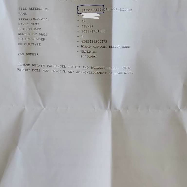 Pegasus'un Kaybolan Bagaj Ve Yetersiz Tazminat Teklifi