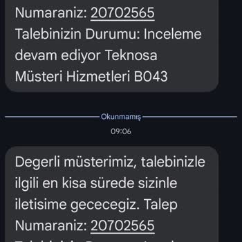 Teknosa Servisinden Eksik Dönüş Ve İlgisizlik Sorunu