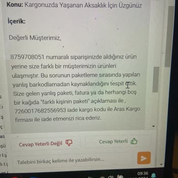 Yanlış Teslimat Ve İade Sorunlarıyla Boğuşuyorum