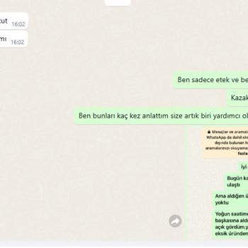 Eksik Ürünler Ve İletişimsizlik Mağduriyeti