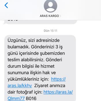 Aras Kargo'nun Yanıltıcı Teslimat Mesajları Ve İletişimsizlik Sorunu
