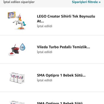 Amazon'da Sürekli İptal Edilen Siparişler
