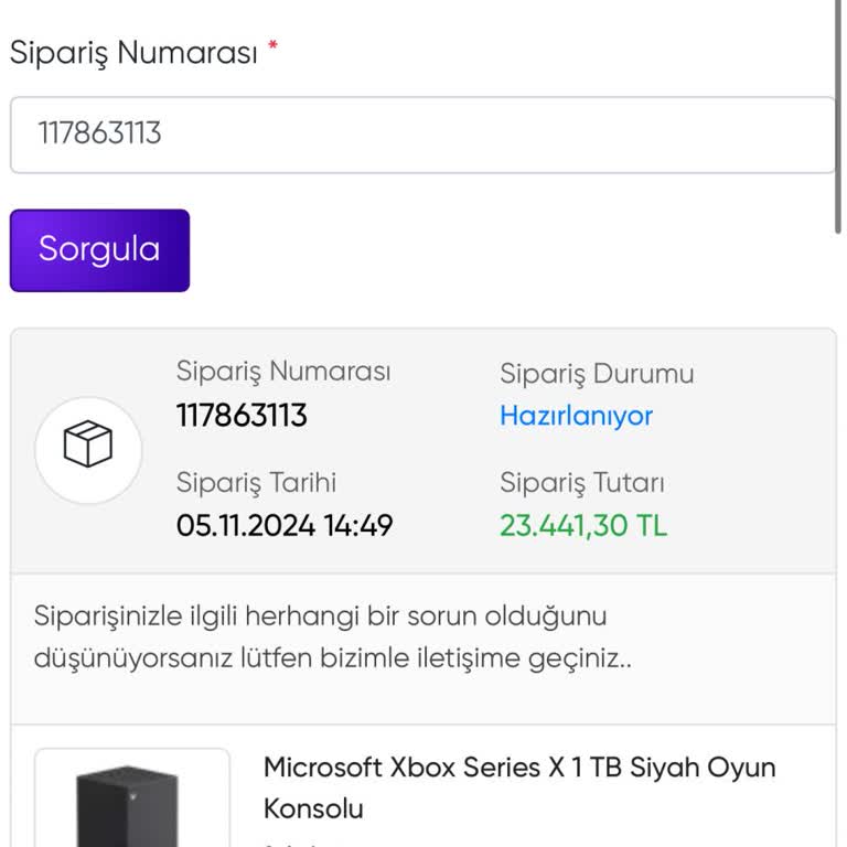 Kargoya Verilmeyen Xbox Siparişi Ve İletişim Sorunu