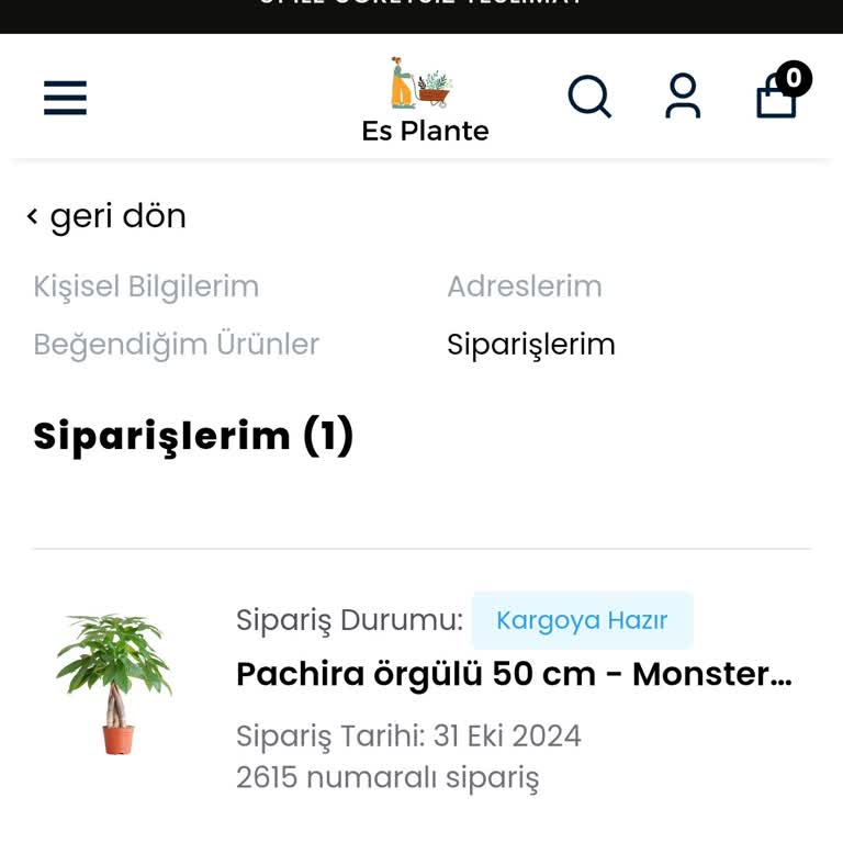 Es Plante Siparişlerim Neden Hala Kargoya Verilmedi