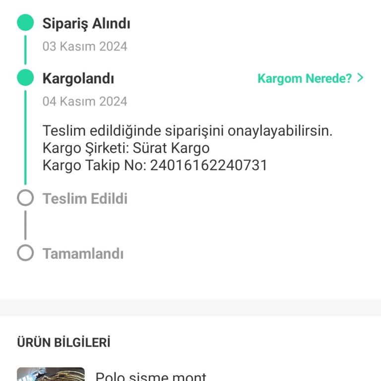 Kargo Bilgilendirme Eksikliği