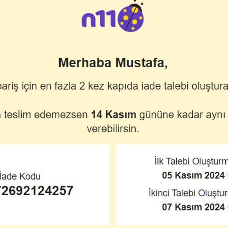 N11 İade Sürecinde Kargoist Engeli