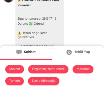 Letgo Üzerinden Bilgilerimle Yapılan İşlemler