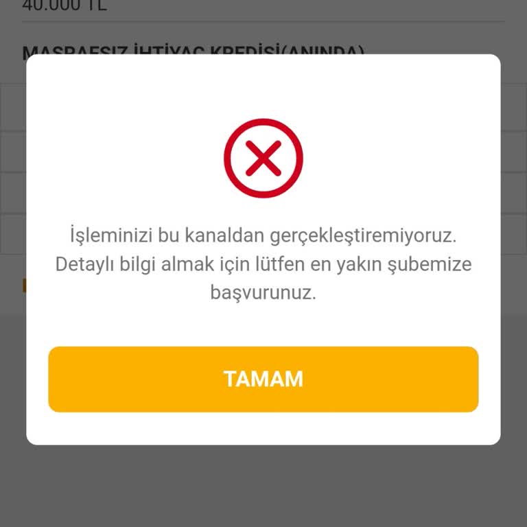 VakıfBank Mobil Bankacılıkta Kredi İşlemi Sorunu