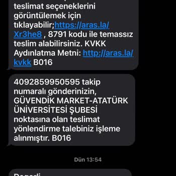 Yanlış Kargo Bilgileriyle Bıktıran Mesajlar
