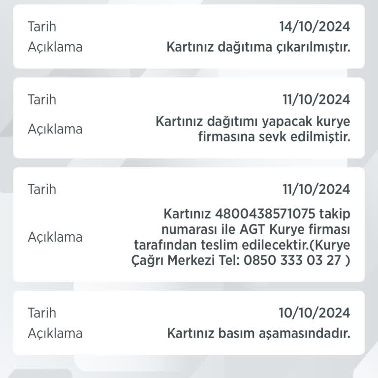 Ziraat Genç Kartımın Teslimatında Gecikme Ve İletişim Sorunu