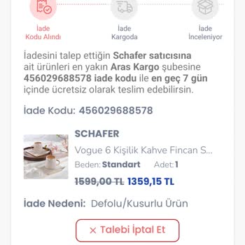 Yanlış Ve Kırık Ürün Teslimatı