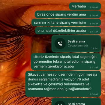 Yanlış Sipariş Ve İletişimsizlik Sorunu