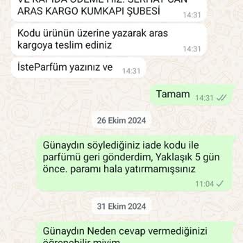 İade Edilen Parfüm İçin Ücret İadesi Sorunu