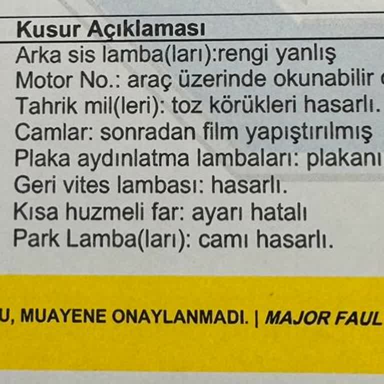 Tüvtürk Muayene İstasyonunda Tutarsız Uygulama