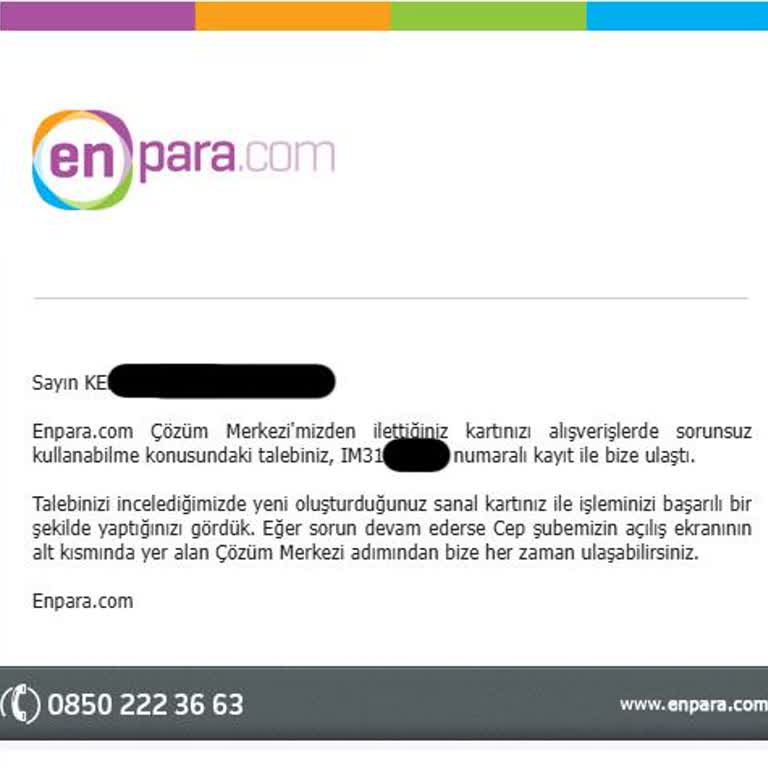 Sürekli İptal Olan Sanal Kartlar Ve Yetersiz Destek