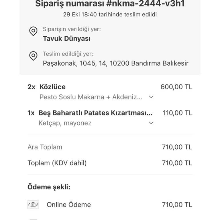 29 Ekim'de Yemek Sepeti'nden Sipariş Verememe Ve İade Sorunu