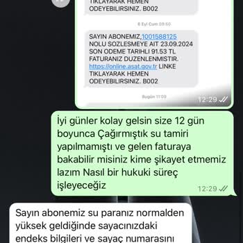 Yanlış Su Faturası Ve Bozuk Sayaç Sorunu