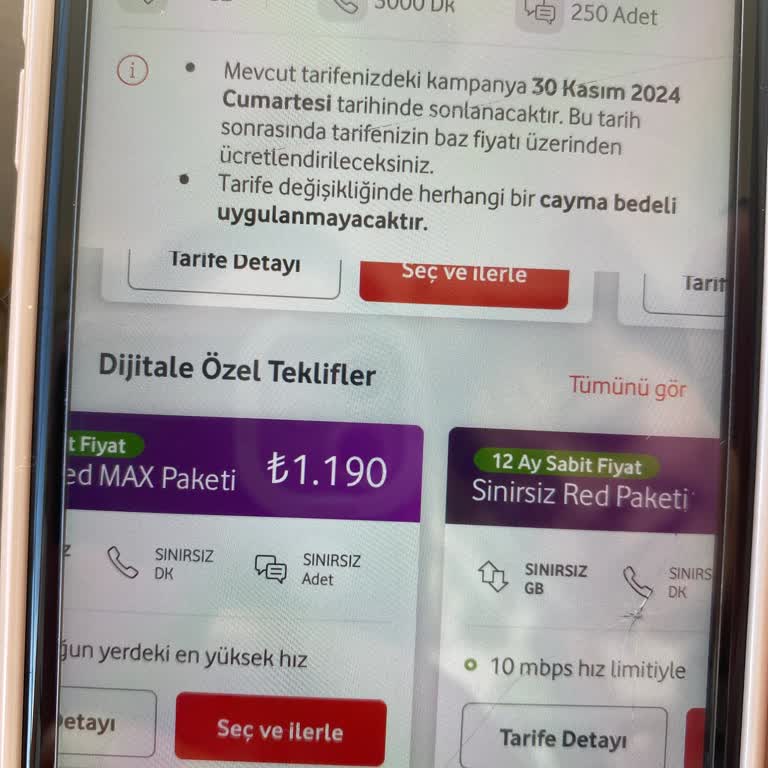 Vodafone Red'den Çıkış Ve Yüksek Tarife Ücretleri Sorunu