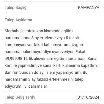 Eğitim Harcaması Kampanyasında Mağduriyet