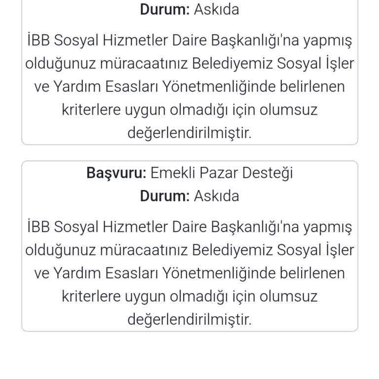 İBB Pazar Desteği Başvurusunda Haksız Red