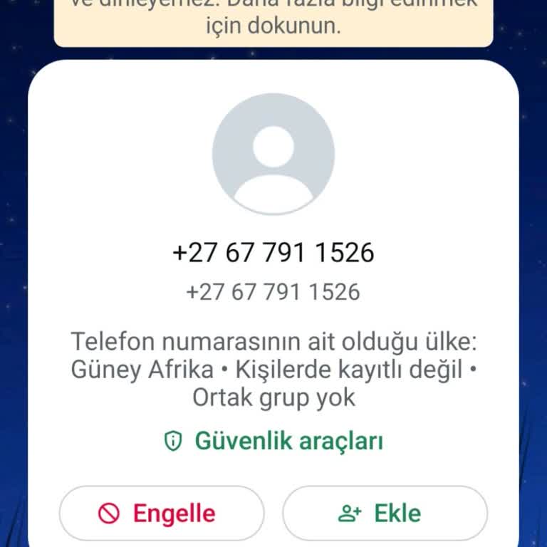 Güney Afrika Numarasından Gelen Şüpheli Mesaj Ve Hesap Güvenliği Endişesi